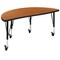 Flash Furniture Round 47.5 W, 48 L, 25 H, Chrome, Laminate, Particleboard, Steel, Wood Grain XU-GRP-A48-HCIRC-OAK-T-P-CAS-GG - alternate 10